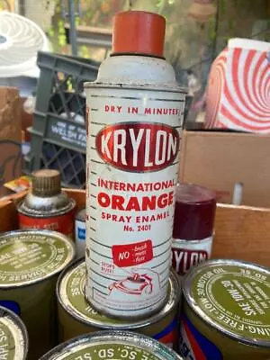 Vintage Krylon Spray Paint Can International Orange 2401 • $26