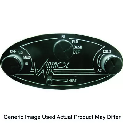 Vintage Air 481005 Gen II Streamline ProLine Oval Control Panel Black Finish • $218.15