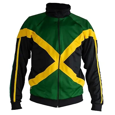 Rasta Reggae Jacket Jamaica Flag Africa Zipped Jumper Tracksuit Man Long Sleeve • £44.95