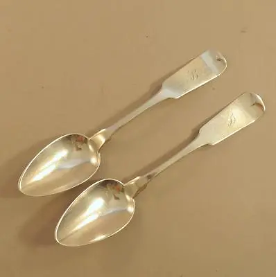 2 Coin Silver Tablespoons John H Tyler & Co Richmond VA  Before Civil War • $199