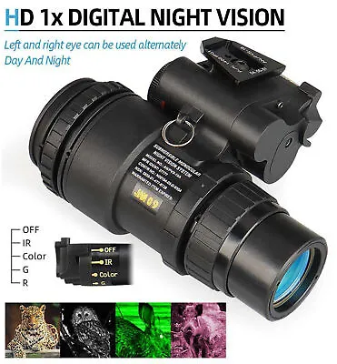 Hunting Night Vision Monocular PVS18 Optics Goggle 1X32 Infrared Digital Scope • £299.99