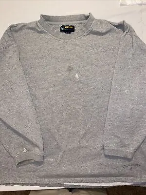 Vintage Eddie Bauer EbTek Mens Size XL Gray Crewneck Sweatshirt Pullover • $14.90