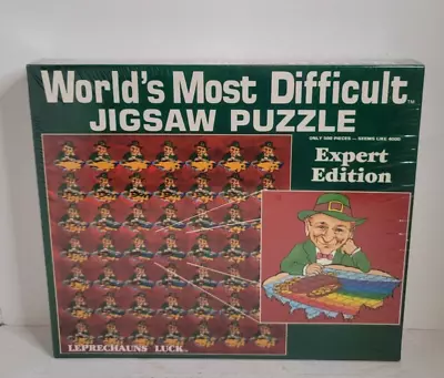 World's Most Difficult Jigsaw Puzzle LEPRECHAUNS 500 Pc 1987 ST. PATRICKS DAY • $14.99