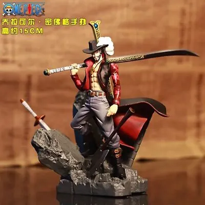 15cm Anime Action Figure Luffy Dracule Mihawk With Sword Collection Gift NO BOX • $24.62