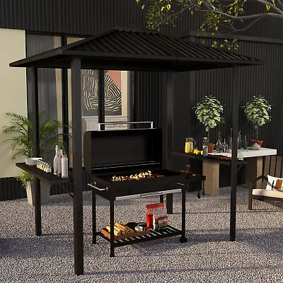 Outsunny 6' X 8' Hardtop Grill Gazebo With Metal Roof And Aluminum Frame • $599.99