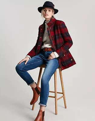 £40 • Buy Joules Womens Fieldcoat Tweed Jacket - Red Tweed - 10