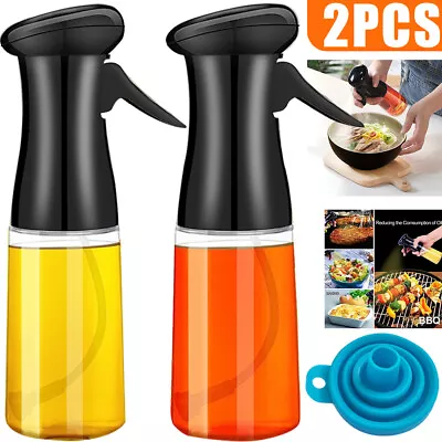 2Pcs Olive Oil Spray Bottle Oil Dispenser BBQ Sprayer Mister For Air Fryer Salad • £7.99