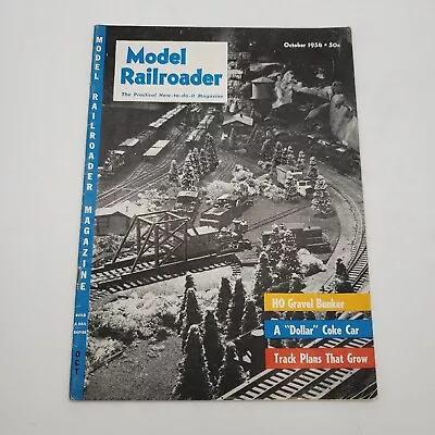 Vintage Model Railroader Magazine - October 1954- Train Hobbyist Miniature • $3.39