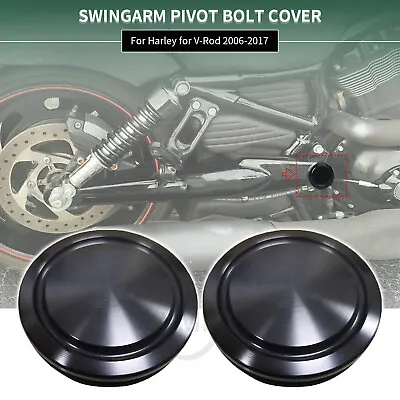 Black Swingarm Pivot Bolt Cover For Harley V-Rod Night Rod Special VRSCDX VRSCR • $25.98
