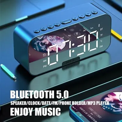 LED Digital Alarm Clock Radio Bedside FM Clock Radio With Bluetooth Speaker AU • $21.86