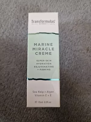 TRANSFORMULAS Marine Miracle Creme 15ml Vitamin C+E Vegan New & Sealed • £19.99