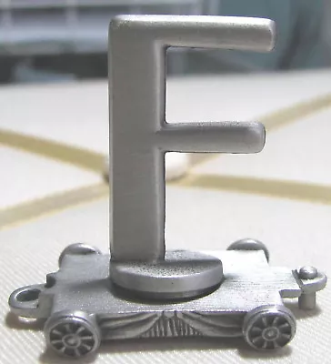 LETTER F FORT PEWTER - LASTING EXPRESSIONS PEWTER TRAIN CAR Vintage Miniature.  • $5.50