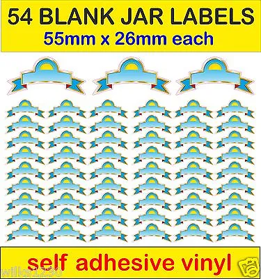 £2.70 • Buy B 54 BLANK Jar Labels Self Adhesive Vinyl HERB & SPICE Jar Storage Sticker Decal