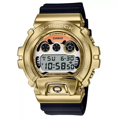 G-Shock Japanese Daruma Metal Clad Black Gold Limited Edition Watch GM-6900GDA-9 • £187