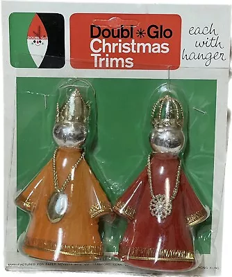 Doubl Glo Trims Pair Of Wise Men Authentic Vintage Ornaments New • $10.95