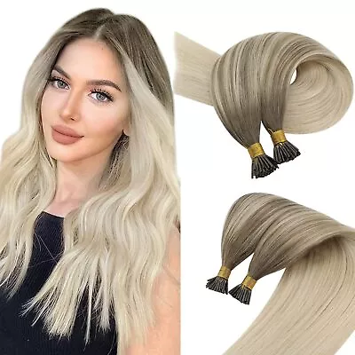 Sunny Balayage I Tip Hair Extensions Human Hair 20inch Pre Bonded I Tip Hair ... • $84.22