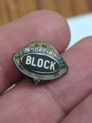 Vintage Sterling Silver H&r Block  Tax Accounting Mens Tie Tack / Lapel Pin • $4.99