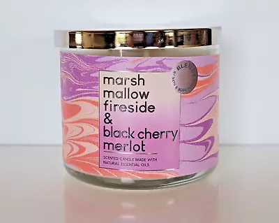 Bath & Body Works 3-Wick Candle Blends Marshmallow Fireside Black Cherry Merlot • $31.49