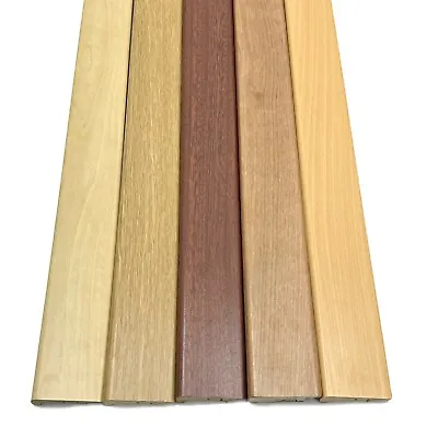 Veneer Wood Effect Laminate Stair Nosing DoorBar Beech/Mahogany/Cherry/Maple/Oak • £19.99