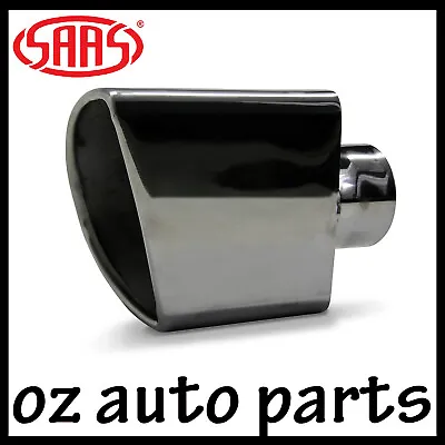 Saas Stainless Steel Exhaust Tip Vy V6 & V8 Angle 63mm Commodore Holden • $28.95