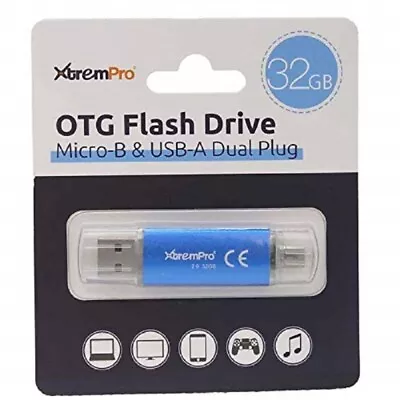 XtremPro OTG 32GB USB 2.0 Micro-B & USB-A Dual Plug Flash Drive • $7.64