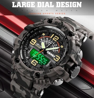£14.49 • Buy Mens Waterproof Military Watches Big Dial Analog&Digital Fashion Wrist Watch