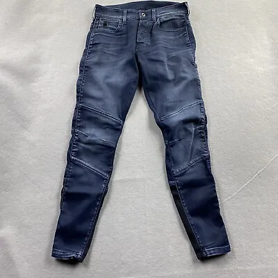 G Star Raw Jeans Mens 31x32 Blue Denim Pants Motac 3D Skinny Stretch Casual • $34.99