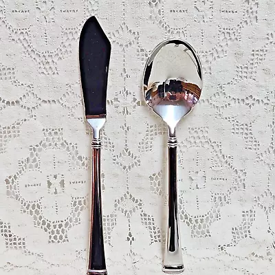 Mikasa Harmony Butter Knife And Sugar Spoon 18/10 Stainless Steel 2 Pcs  New • $12.83