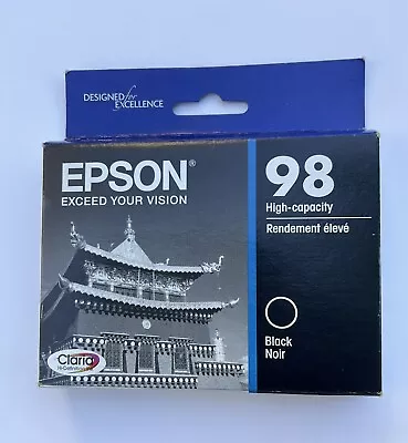 Genuine Epson 98 Black Ink Cartridge T098120  High Capacity Expired 4-2021 • $20