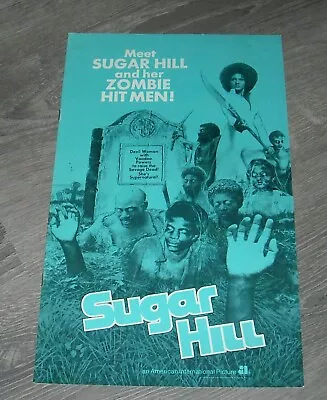 Sugar Hill Promo Horror Movie Pressbook 1974 Marki Bey Robert Quarry Zombies • $9.99