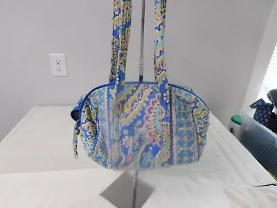 Vera Bradley Small Duffel Style Purse Capri Blue GUC • $4.89