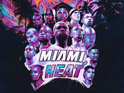 V0586 Miami Heat Team Roster 2013 Art Basketball Decor WALL POSTER PRINT CA • $9.41