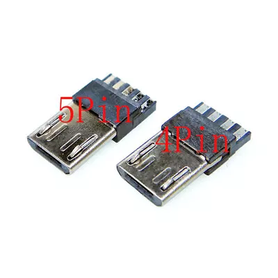 DIY 4Pin 5Pin Micro USB Jack Plug Male Connector Port Jack Sockect Terminals • $2.68