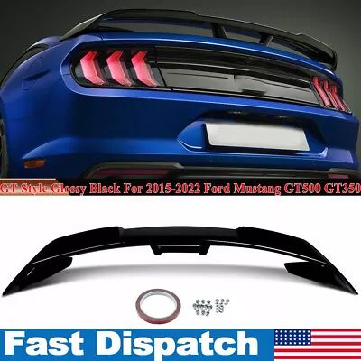 For 2015-2022 Ford Mustang S550 Gt Style Glossy Black Rear Trunk Spoiler Wing • $135.89