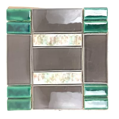 Handmade Tile Mosaic Panel Backsplash 1/2  Thick 12.5  X 12.5  Mounted On Mesh • $119