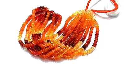 1 Strand Natural Mexican Fire Opal Rondelle Smooth 4.5-5mm Opal Beads 16 Inch • $54.99