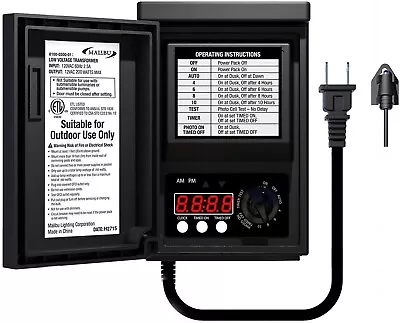 Malibu Power Pack 200watt Low-Voltage Weatherproof Transformer With Photo Sensor • $94.99