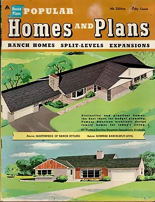 Popular Homes And Plans (US) - 1958 - American Mid-century House Design Guide • $32.62