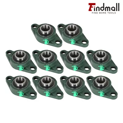 Findmall 10PCS UCFL205-16 Pillow Block Flange Bearing 1  Bore 2 Bolt Solid Base • $40.40