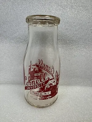 Vintage Cornell University Ithaca NY Dairy Farm Milk Bottle 1/2 Pint • $349.99