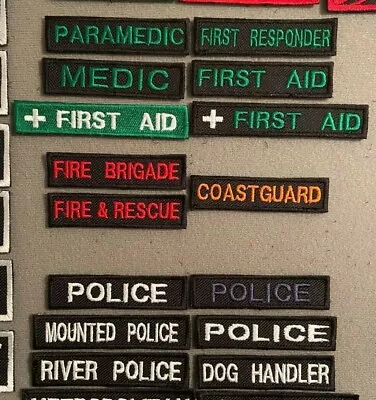 £2.89 • Buy Emergency Services Morale Patch Identifier Name Tag HOOK BACK NHS POLICE