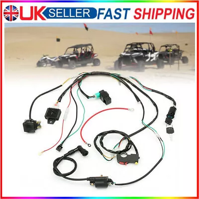 Electric Engine Start Wiring Harness Loom Bike ATV For Quad 50CC/70CC/90CC/110CC • £21.39