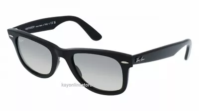 Ray Ban WAYFARER Black RB 2140 901A 50mm Grey  Sunglasses New Non Polarized • $96.12