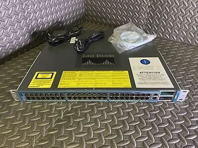 Cisco WS-C4948-10GE-S 48 Port Gigabit +10GB Switch W/ Dual AC 15.0 OS • £120