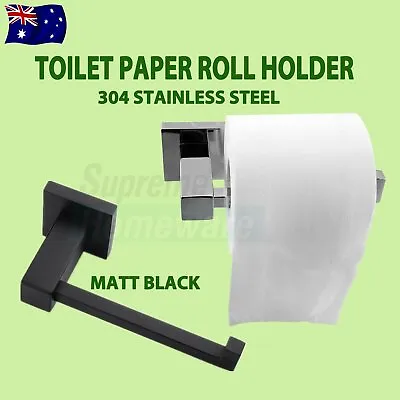 $21 • Buy Bathroom Wall Toilet Paper Roll Holder Tissue Hanger Hook Stainless Steel Square