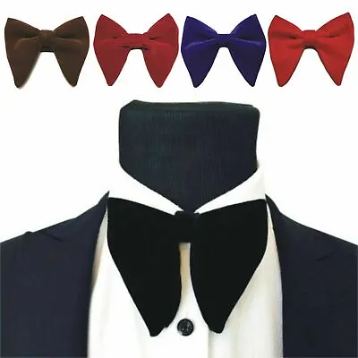 Mens Oversized Bow Tie Velvet Bow Tie Men's Big Bow Tie Wedding Groom Party Wear • $9.99