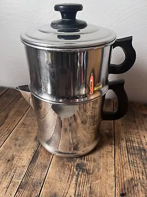 Vintage LIFETIME 10 Cup Drip-O-Lator Coffee Pot Maker Stainless Steel • $59.99