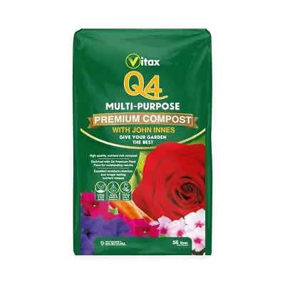 Vitax Q4 Multi-Purpose Premium Compost With John Innes 56L Garden Planting Seeds • £299.99