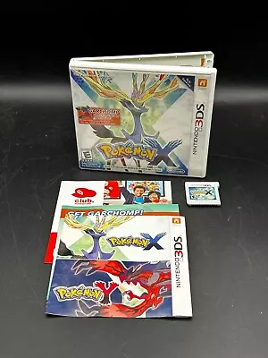Pokemon X Nintendo 3DS 2DS CIB Complete Manual Case Cartridge Authentic Works • $0.99