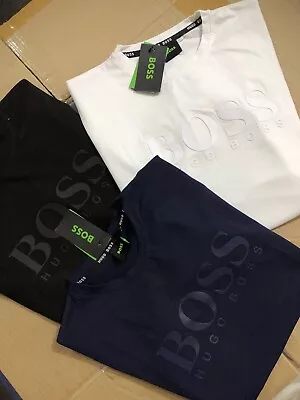 BOSS Hugo Boss Men's Crew Neck Cotton Short Sleeve Regular Fit T-Shirt • £26.99